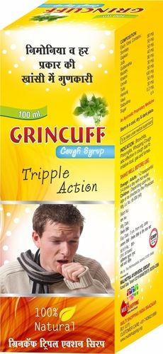 Ayurvedic Medicine Grincuff Triple Action Cough Syrup - 100Ml