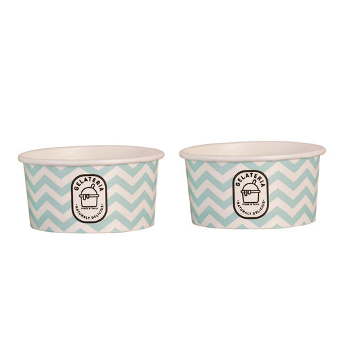 White Or Printed Paper Bowl For Ice Cream