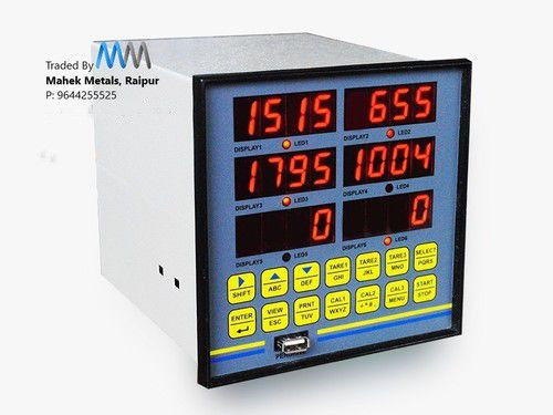 Load Cell Indicator Controller - Digital Display, 230V, 50Hz | High Quality, Programmable Range 0-99999 with 5V DC Excitation