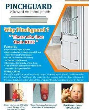 Hinge Side Finger Guard Application: Doors