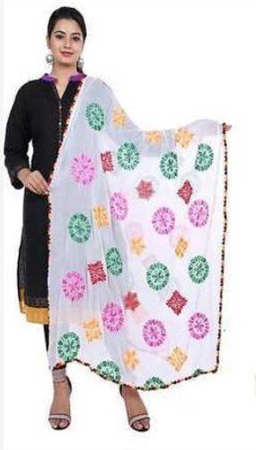 Various Available Ladies Fulkari Embroidery Dupatta