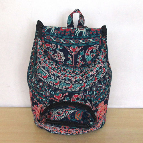 Indian Handmade Multi Color Mandala Cotton Backpack