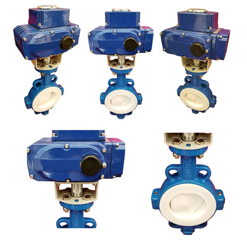 90 Degree Angle Electric Wafer Ceramic Butterfly Valve Application: Industrial