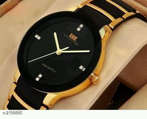 Gold Stylish Stainless Steel Wrist Watches