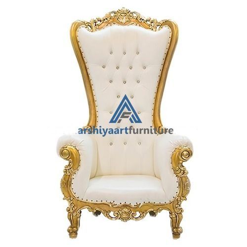 Gold Leaf Finish Queen Throne Chair