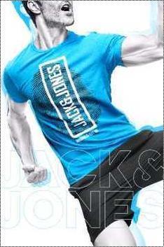 Blue Branded Round Neck T-Shirt