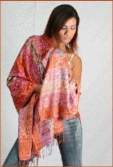 Fine Viscose Fabric Jacquard Shawl