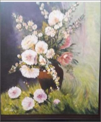 Flowers Printed Acrylic Paintings (3ftx3ft)