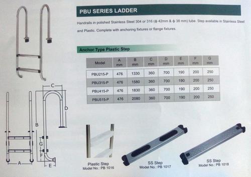 Stainless Steel Pool Surrounding Pbu Series Ladder