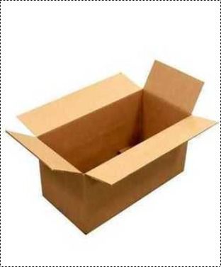 Brown Rectangular Corrugated Box