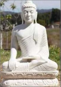 Sculpture White Marble Buddha Statue