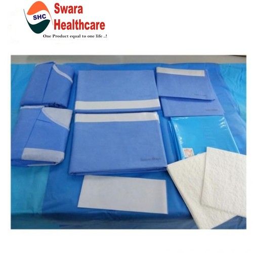 Blue Disposable Medical Surgical Angiography Pack