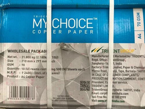 Abs Plastic Trident Mychoice A4 Papers