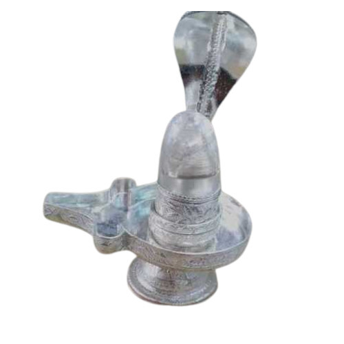 Silver Jaladhari Sphatik Shivling - Product Type: Statues