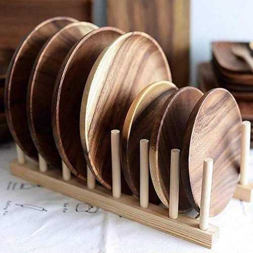 Various Wooden Plate Spoon Bowl Set