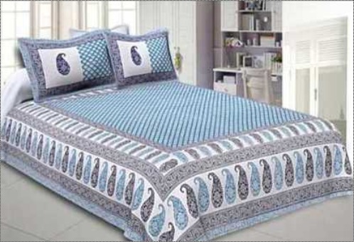 Multicolored Pure Cotton Printed Bedsheet