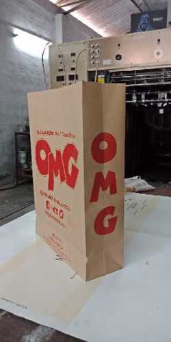 Shock Resistance 120 Gsm Brown Craft Paper Bags