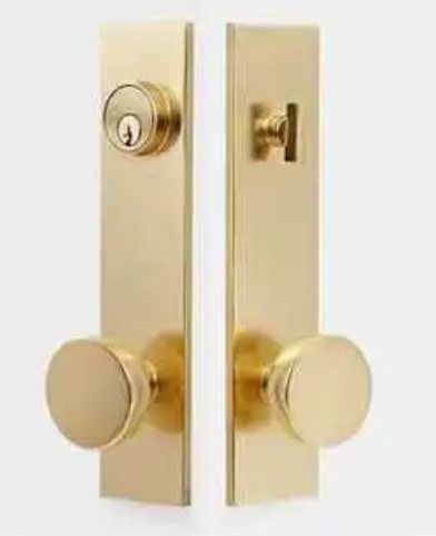 Yellow Brass Door Lock Handle