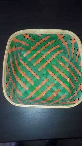 Green Color Bamboo Basket