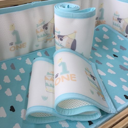 3D Breathable Washable Air Mesh Fabric Crib Bumper