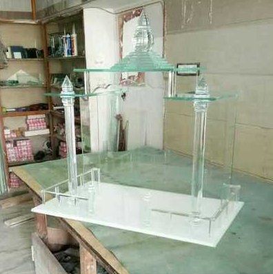 Religious Extra Clear Glass Temple