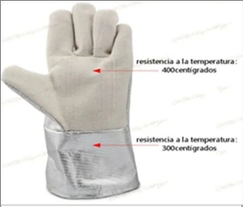Plain Heat Resistant Aluminum Gloves For Crematorium (1000 A  C)