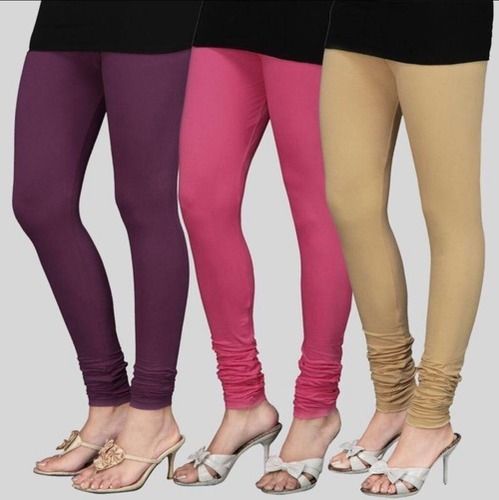 Plain Pattern Ladies Leggings 