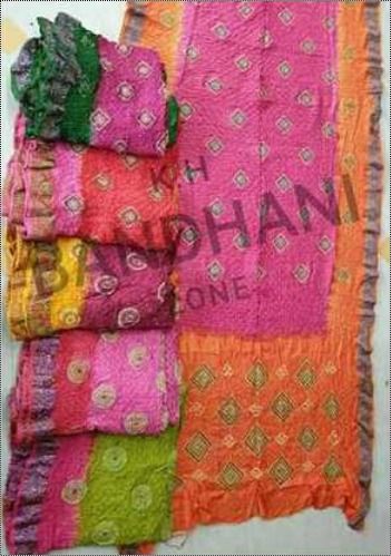 Ladies Fancy Bandhani Saree - Summer-Ready, Machine Made, Normal Wash | Anti-Wrinkle, Comfortable, Easily Washable