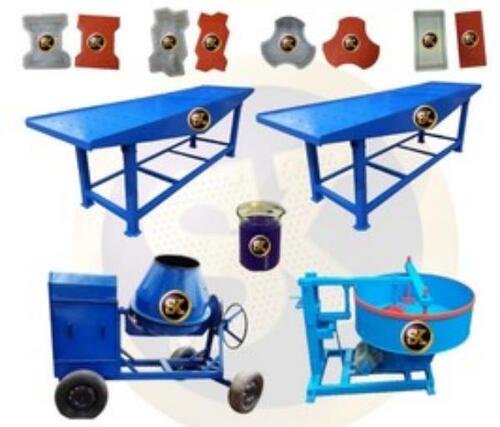 Blue Interlock Tile Making Machinery