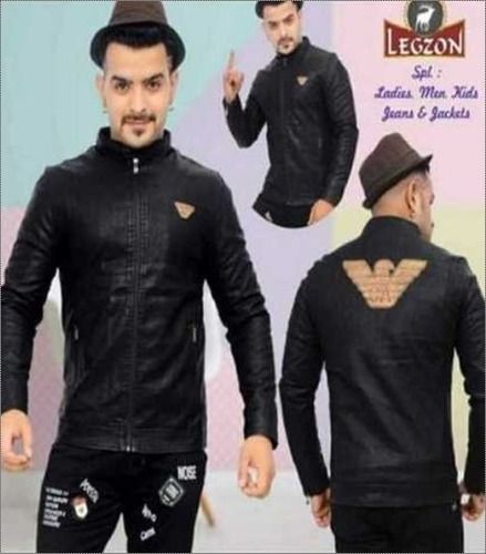 Woolen Mens Pure Leather Jackets