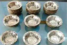 Silver Round Dona Paper Dish