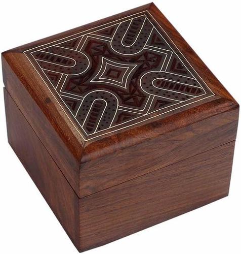 Brown Square Wooden Box