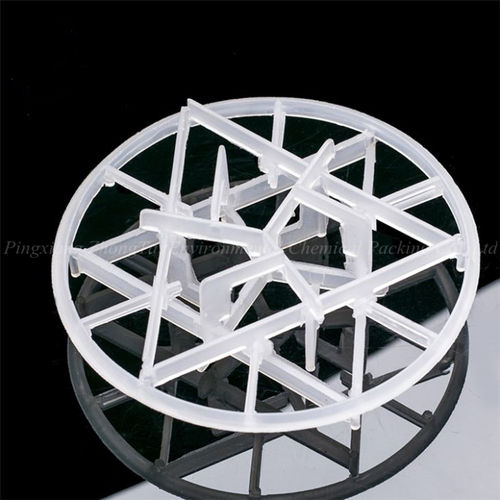 Srubber Tower Packing 90Mm Plastic Intalox Snowflake Ring Application: Scrubbing