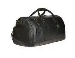 Black Color Leather Duffle Bags