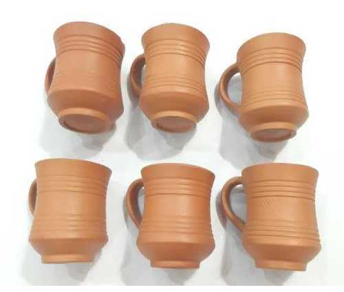 Brown Terracotta Handled Tea Cups