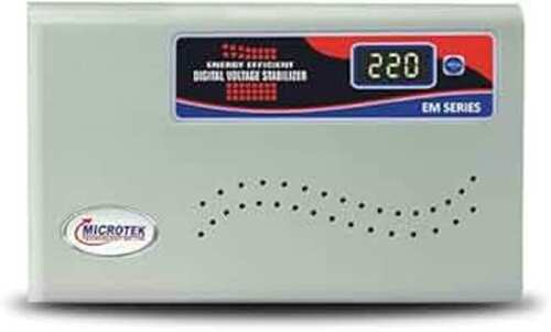 Microtek Automatic Voltage Stabilizer - 40x27x20 cm, 5.7 kg | 6th Sense Technology, Low Battery Cut Off, Overload Protection, Automatic Battery Level Management