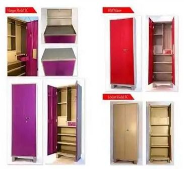 Machine Made Red, Cream, Pink And Custom Color Stainless Steel Wardrobe For Living Room