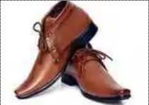 Mens Brown Leather Shoes  Heel Size: Low