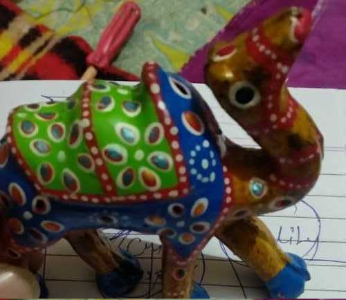 Wooden Handicraft Colorful Camel