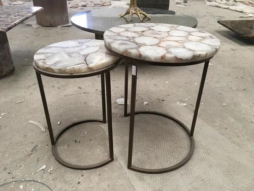 Metal with Marble Table