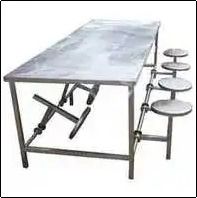 Silver Stainless Steel Table Chair