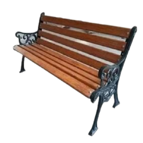 Garden Wooden Bench - Color: Brown And Black