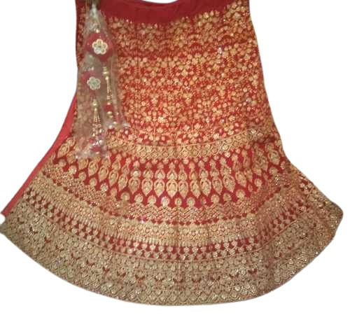 Red Color Ladies Designer Bridal Lehenga