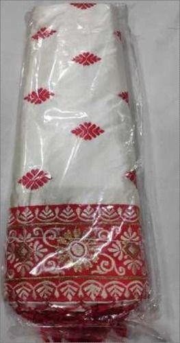 White Party Wear Silk Saree