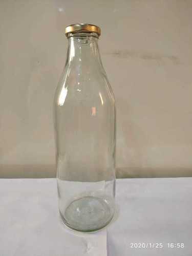 Transparent 1000Ml Glass Milk Bottle