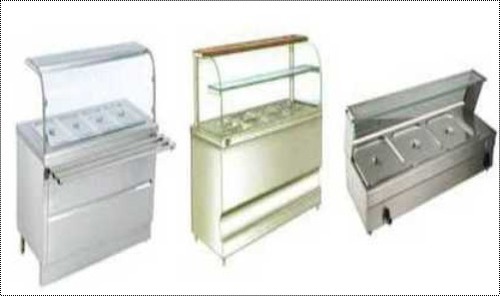 Stainless Steel Fast Food Counter - Color: Silver