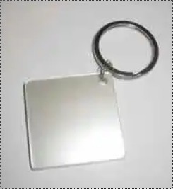 Grey Anchor Square Key Chains 