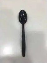 Plastic Disposable Black Spoon