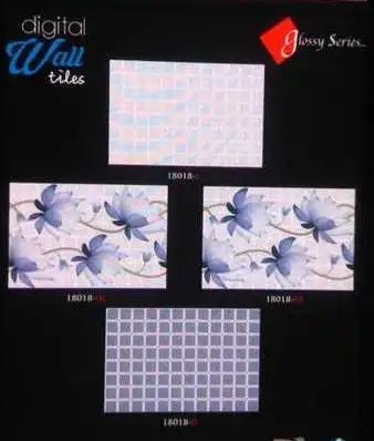 Digital Wall Tiles 450 x 300 mm - Ceramic and Porcelain, Multi Color and Off-White, Thickness 5-10 mm, Acid Resistant, Attractive Design