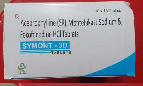 Acebrophylline (Sr), Montelukast Sodium And Fexofenadine Hci Tablets Suitable For: Suitable For All